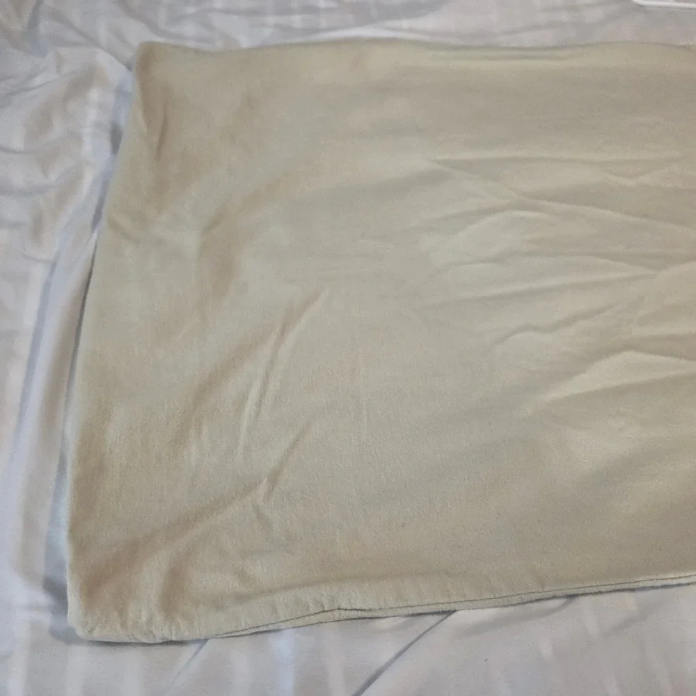 Garnet Hill Flannel Pillowcase King Size Beige 100% Cotton Germany